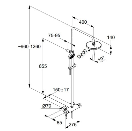 Душевая система KLUDI LOGO NEO 6808505-00