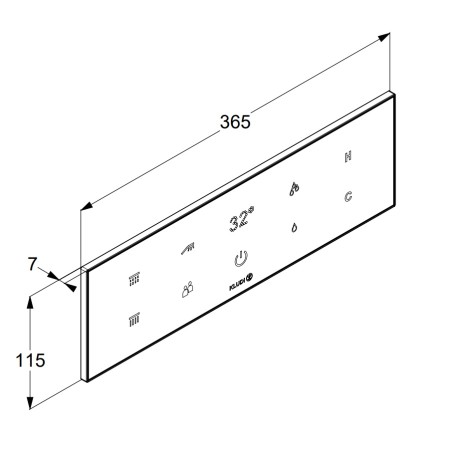 Термостат KLUDI TOUCHTRONIC 38310G1-00 электронный встраиваемый на три потребителя