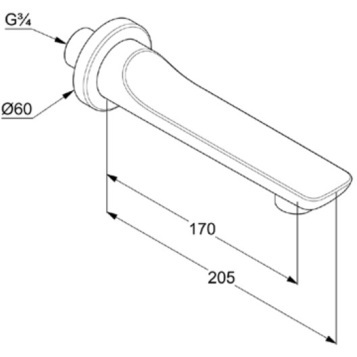 Излив KLUDI BALANCE 5250391 для ванны