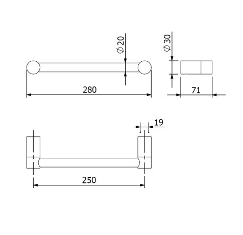 Поручень KLUDI VELA R 5898105 для ванны