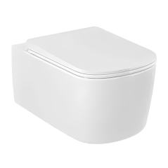 Унитаз KLUDI RESA S 27WCSET43 подвесной безободковый с сиденьем крышкой с плавным опусканием