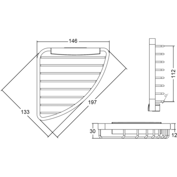 Полочка корзинка KLUDI A-XES 4898705 угловая