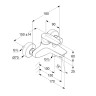 Смеситель KLUDI PURE&SOLID 346810575 для ванны с изливом с подключением шланга