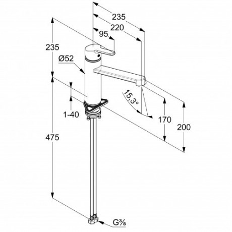 Смеситель KLUDI M2 595740575 для кухни