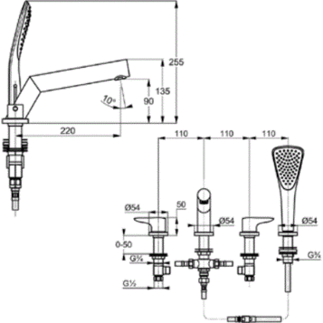 Смеситель KLUDI OBJEKTA 324250575