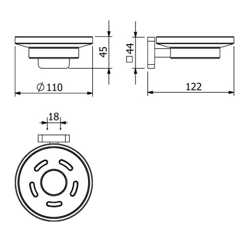 Мыльница KLUDI VELA S 2598505 подвесная