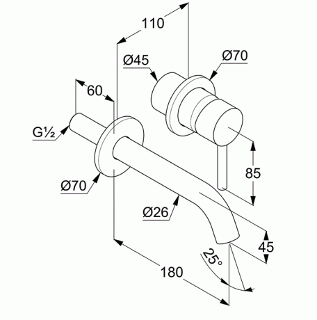 Смеситель KLUDI BOZZ WHITE SET 382445376S для раковины настенный встраиваемый со скрытой частью в комплекте