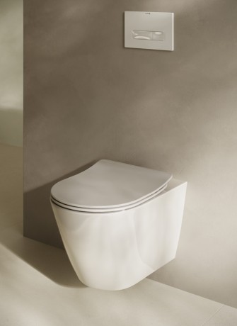 Унитаз KLUDI RESA R 23WCW0243 подвесной безободковый спиральный турбосмыв Spiral-Flush