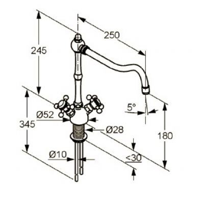 Смеситель KLUDI ADLON 516060520 для кухни