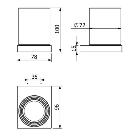 Стакан KLUDI VELA C 31975N1 подвесной