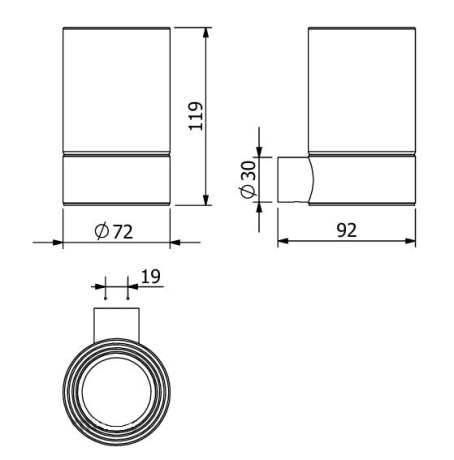 Стакан KLUDI VELA R 58975N2 подвесной