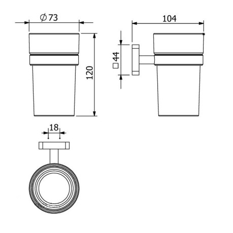 Стакан KLUDI VELA S 25975N2 подвесной