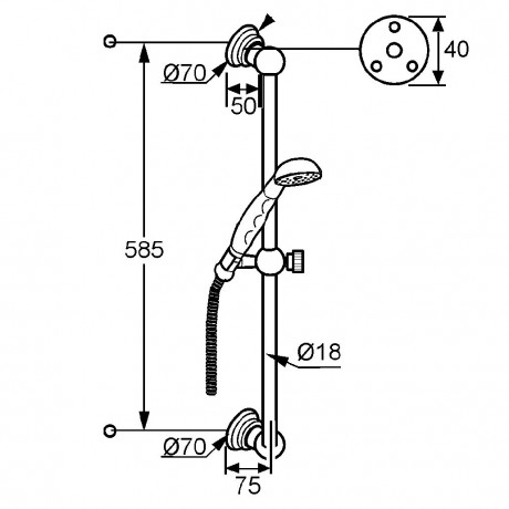 Душевой гарнитур KLUDI ADLON 2710345