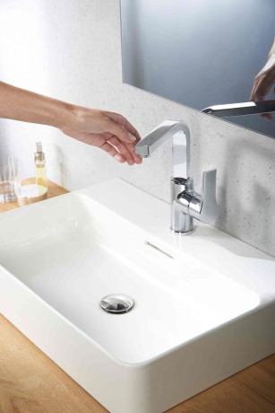 Смеситель KLUDI ZENTA SL 480280565 для раковины на одно отверстие высокий