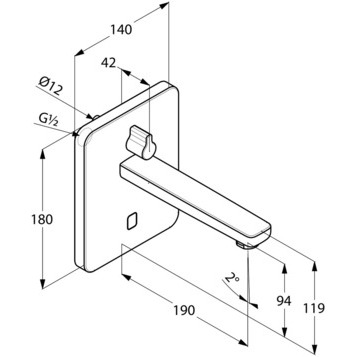Смеситель KLUDI ZENTA 3850005 для раковины сенсорный