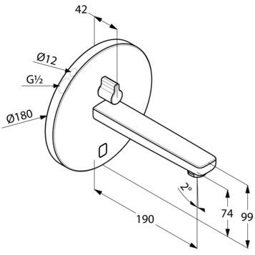 Смеситель KLUDI ZENTA 3850105 для раковины сенсорный