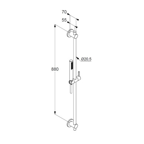 Душевой гарнитур KLUDI NOVA FONTE Puristic 2084005-15