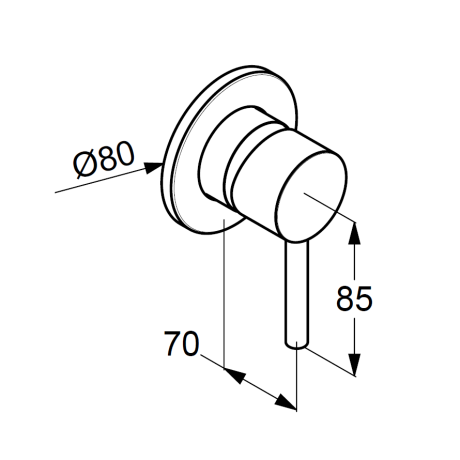 Смеситель KLUDI BOZZ 38925N076 для душа встраиваемый внешняя часть