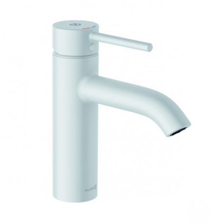 Смеситель KLUDI BOZZ WHITE 382885376 для раковины на одно отверстие однорычажный с донным клапаном