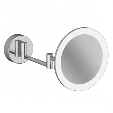 Зеркало косметическое KLUDI VELA R 5899505W подвесное с подсветкой 3х кратное увеличение