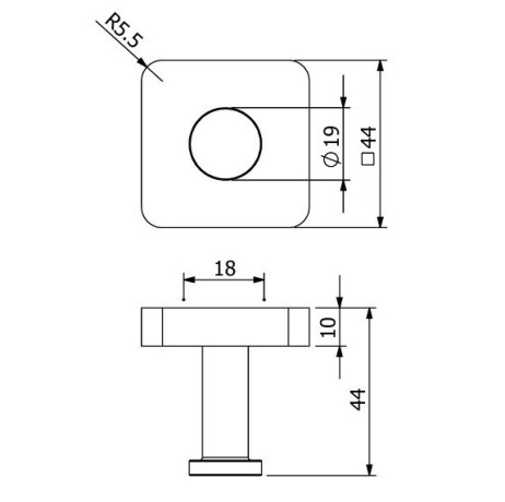Крючок KLUDI VELA S 25984N5 подвесной
