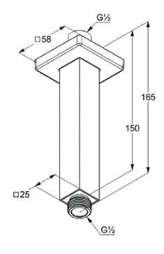 Душевой кронштейн KLUDI A-QA 6654505-00