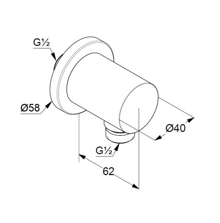 Подключение душевого шланга KLUDI NOVA FONTE Puristic 20543N0-15