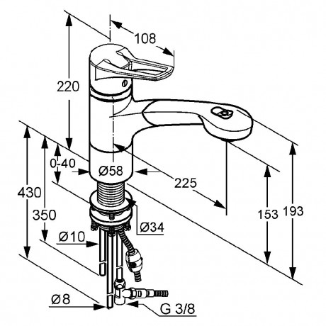 Смеситель KLUDI MX 399420562 для кухни для безнапорных водонагревателей