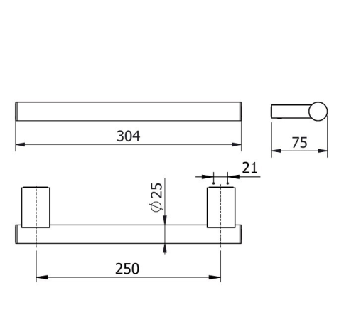 Поручень KLUDI VELA C 31981N2 для ванны