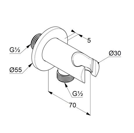 Подключение душевого шланга KLUDI A-QA 65567N2-00 с держателем для душа