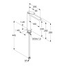 Смеситель KLUDI DECUS 54298N275 для раковины на одно отверстие высокий