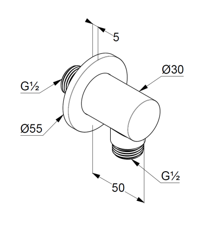 Подключение душевого шланга KLUDI A-QA 65547N5-00